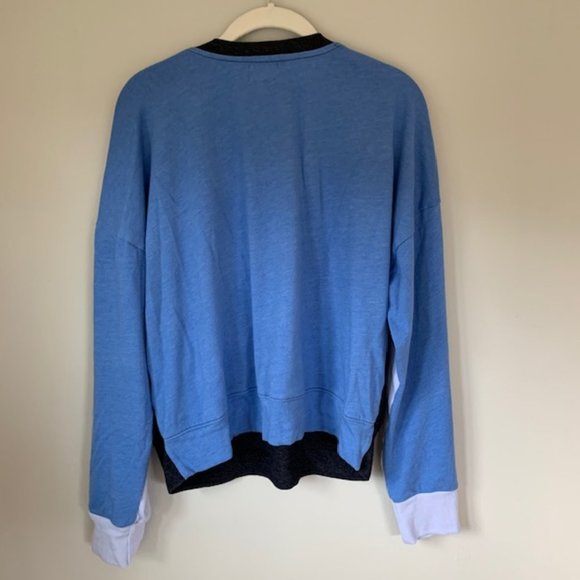 Sundry Blue Colorblock Sweater - Picture 2 of 2